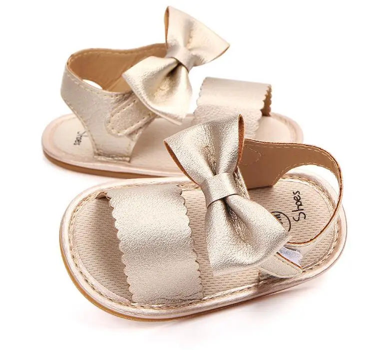 Fashion New Baby Cute Sandals Newborn Girl Bow Tie Summer Breathable Anti-slip Girls PU Shoes | Детская одежда и обувь