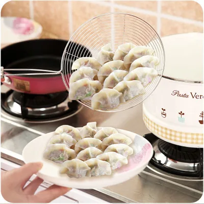 2019 New Kitchen Tools &amp Gadgets Stainless Steel Mesh Skimmer Vegetable Residue Oil Colander Strainer Fried potato chips | Дом и сад