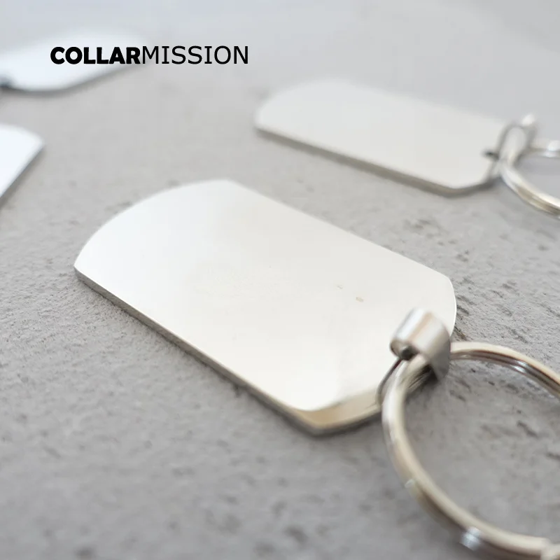 50 шт./лот оптовая продажа простая бирка из нержавеющей стали с именем питомца на