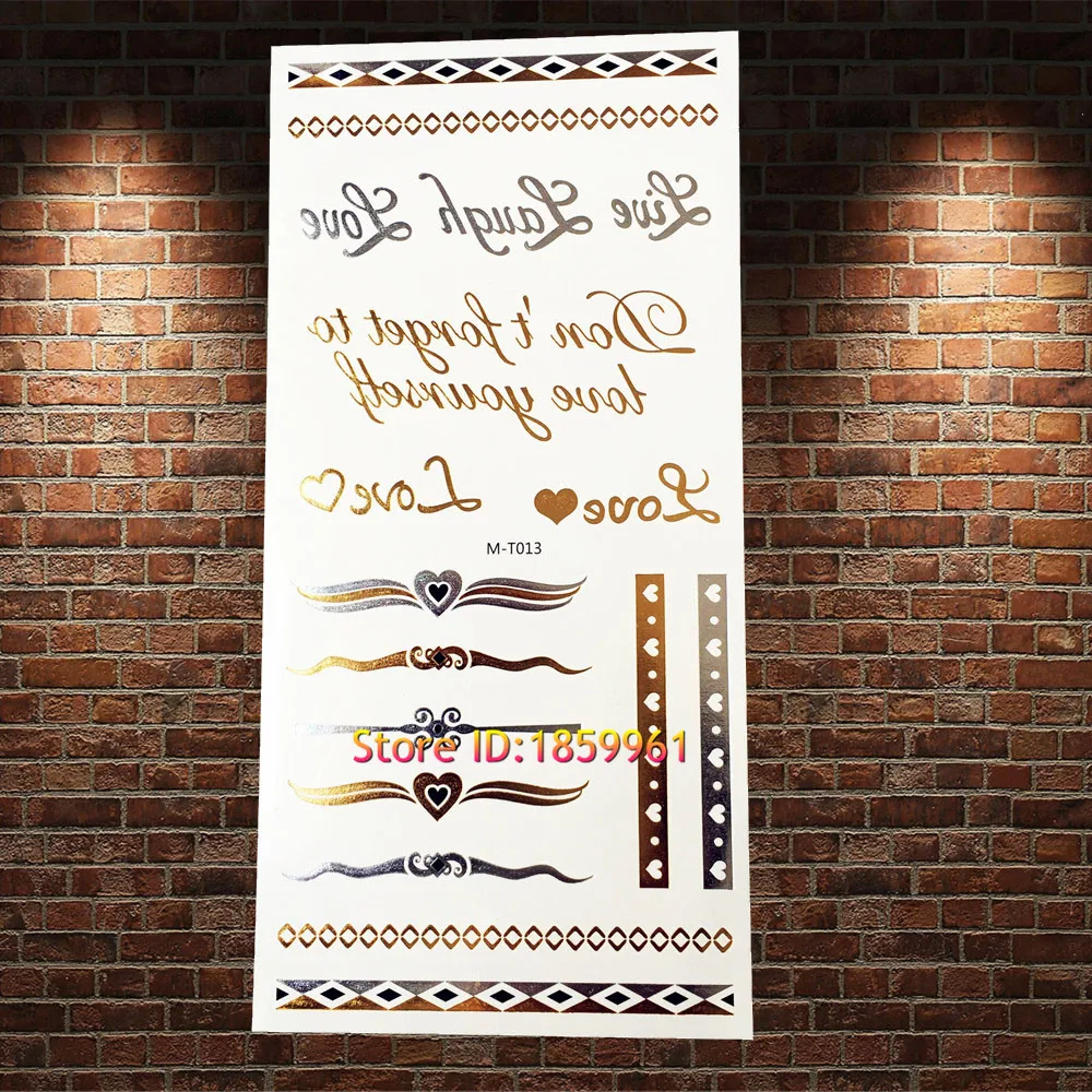 1 шт. модные индийские браслеты дизайнерские золотые наклейки для татуировок