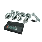 Электрическая Медицинская терапия Маленький Средний Большой размер металлическая нить Анальная пробка электрическая силовая коробка массажер простаты секс-игрушки