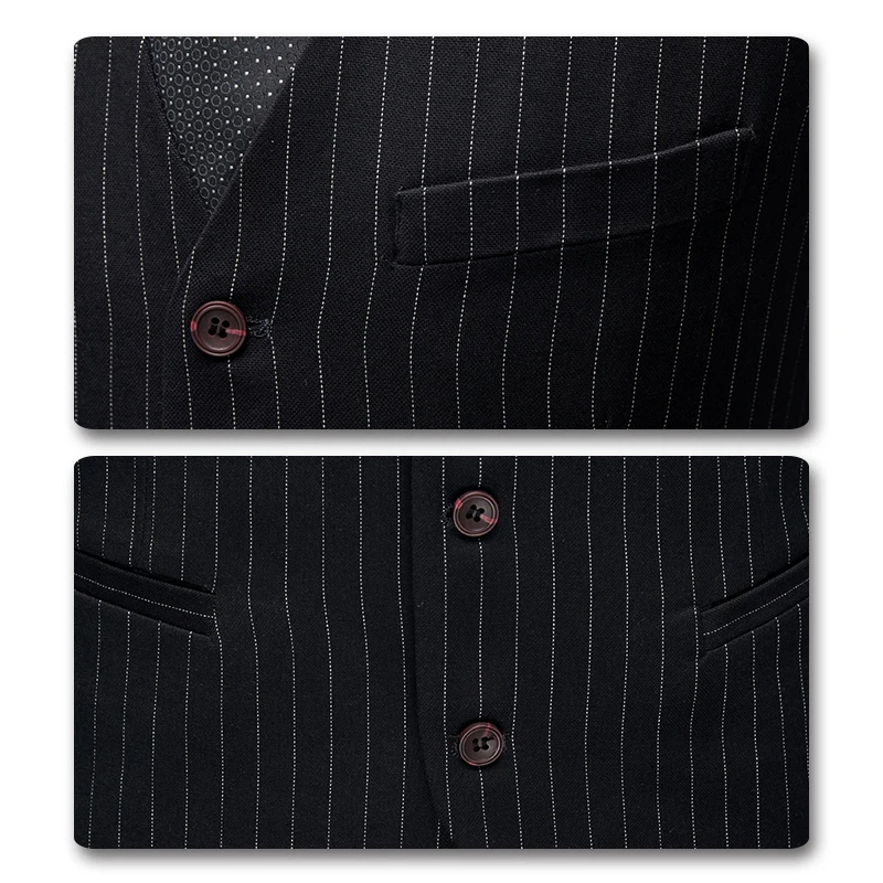 YUNCLOS 2018 полосатый деловой костюм мужские облегающие костюмы на одной пуговице