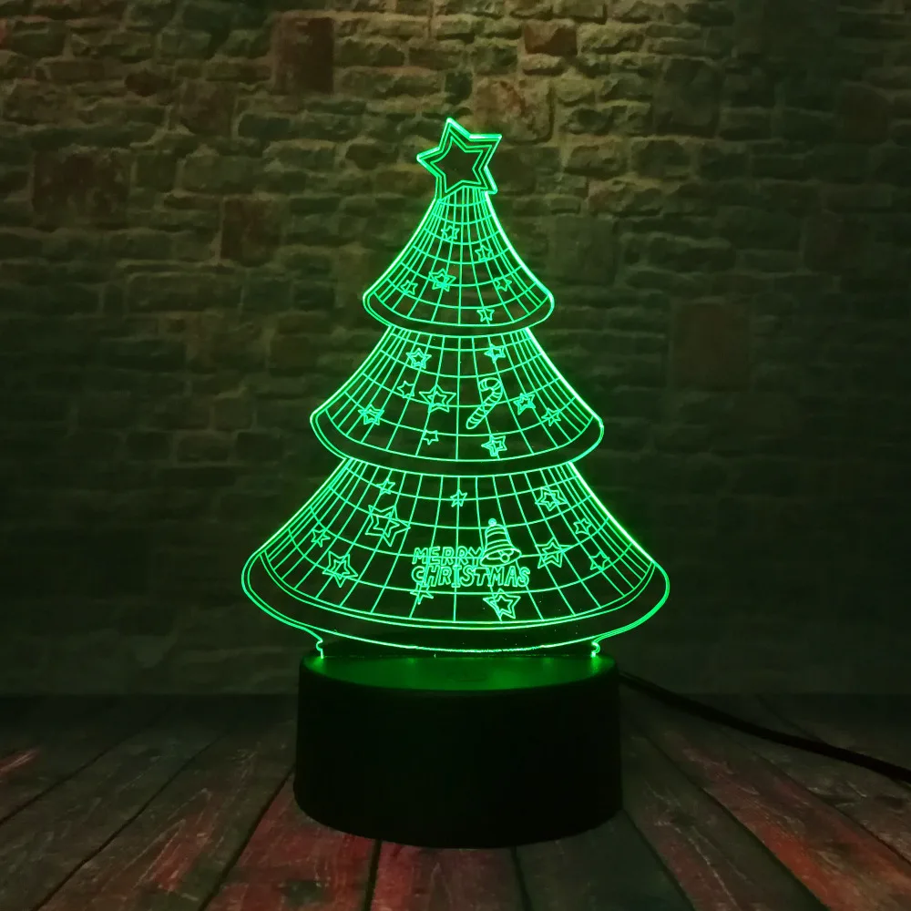 Новинка Рождественский колокольчик для елки Звездный зонт 3D 7 цветов с