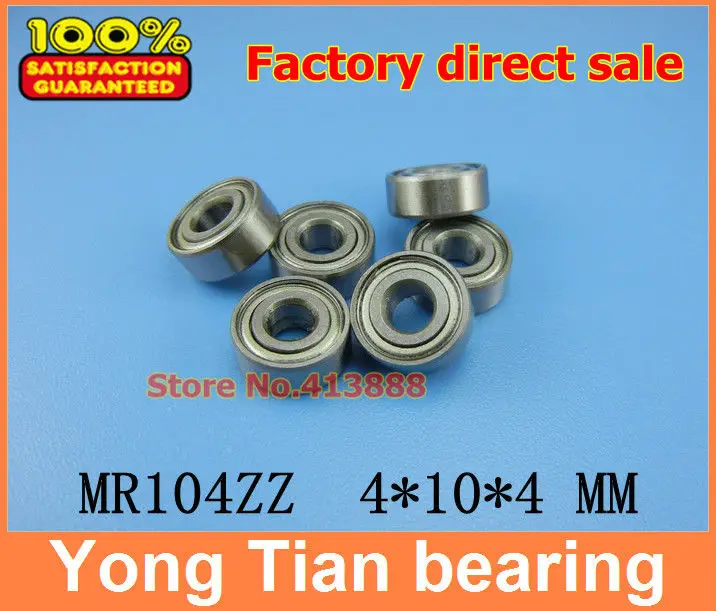 

NBZH (1pcs) Double Shielded Mini Deep Groove Ball Bearings MR104ZZ 4*10*4 mm high quality ABEC-5 Z2