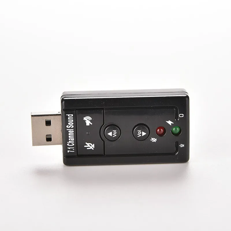1 шт. USB 2,0 универсальный внешний динамик 3D 7,1 канал Аудио PC адаптер звуковой карты
