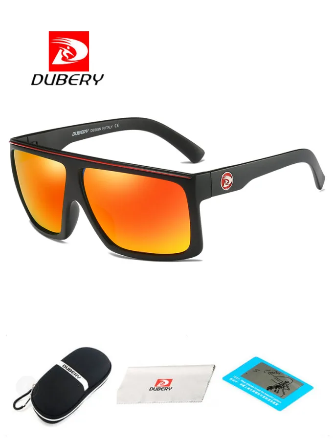 818B3 Бренд dubery, дизайнерские поляризованные HD солнцезащитные очки, мужские очки для вождения, мужские ретро солнцезащитные очки, летние зеркальные квадратные очки UV400 - Цвет линз: 818B3