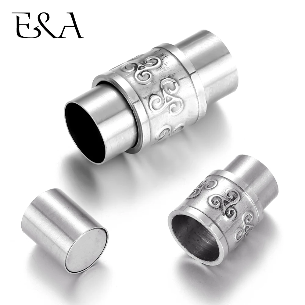 Нержавеющая сталь Магнитная застежка отверстие 8 мм кожаный шнур застежками