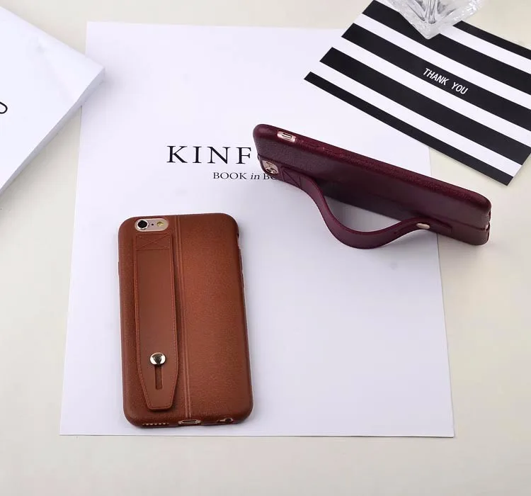 Для iPhone 11, 5S, 6 S, 7, 8 Plus, X, XR, XS Max, Ультратонкий чехол из искусственной кожи с ремнем, держатель для рук, мягкая задняя крышка для iPhone 7, чехол
