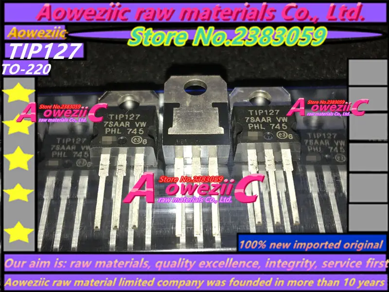 Aoweziic 2017 + 100% новый импортный оригинальный транзистор TIP127 TO 220 darlton 5A60 100V