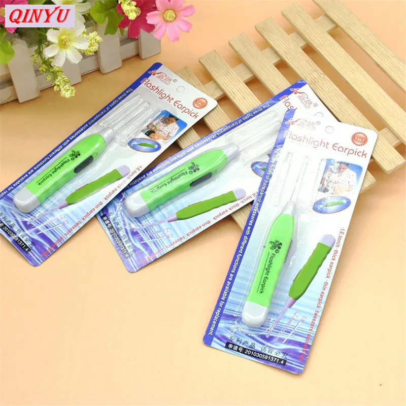 3 PCS baby care Light Earwax spoon digging luminous digchild ears cleaning with light product 7ZCF073 | Дом и сад
