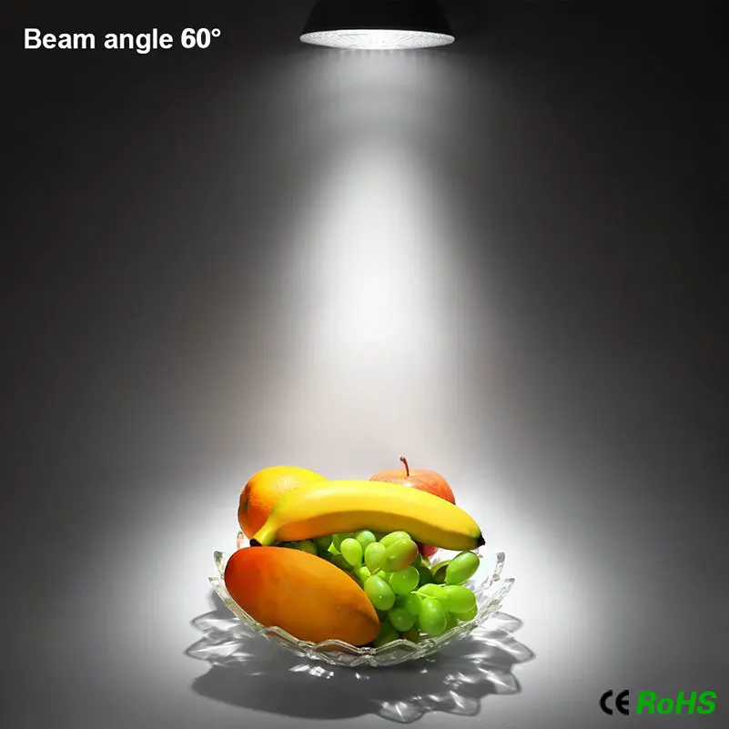 1 шт./лот Светодиодная лампа Spotlight E27 E14 GU10 GU53 220V MR16 12V COB Chip угол луча 60 w 9W 12W 15 Вт