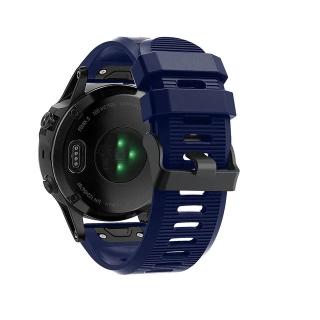 Midnight blue 26 мм силиконовый ремешок для смарт-часов Garmin Fenix 6X/5X/5 XPlus/3/3HR/D2 Bravo/Quaitx3 Смарт-часы браслет Спорт Correa - Цвет: Midnight blue