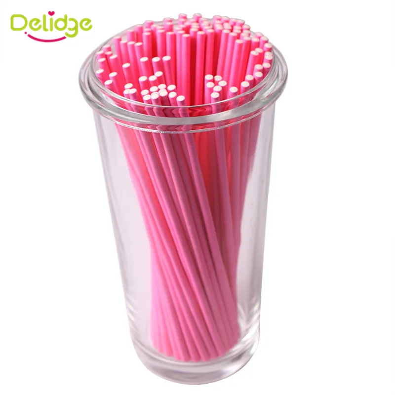 50 шт./компл. цветные палочки для леденцов твердая бумага поп торта выпечки