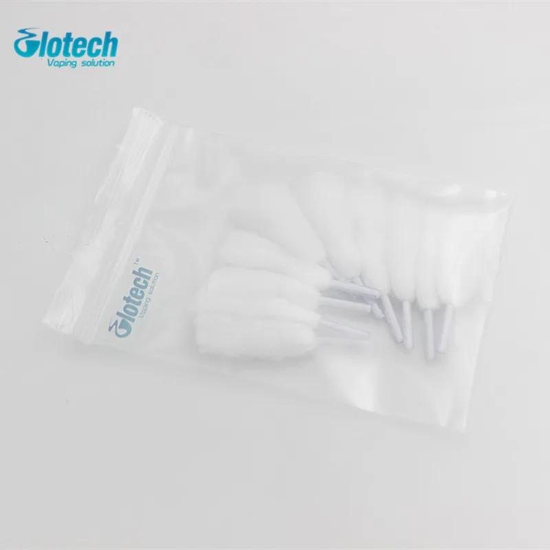 Glotech 1/2/5 сумка вата для парения, предварительно загруженные из органического хлопка для электронная сигарета Перезаправляемые Атомайзеры емкостью DIY обслуживаемых атомайзеров и дрипок, атомайзер катушка фитиль 10 шт./пакет