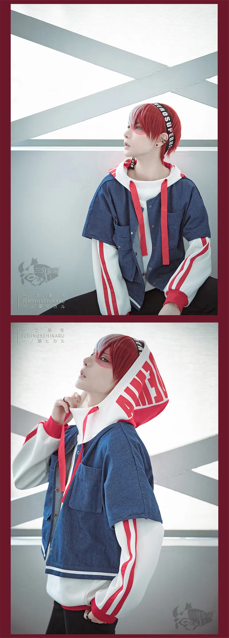Boku No Hero Academy Todoroki Shoto толстовки Косплей Костюм мой герой Academy пальто толстовки полный комплект парик для мужчин девочек мальчиков женщин