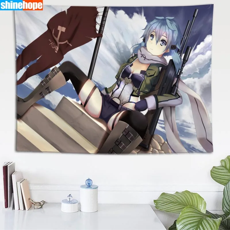 Anime Boy With Sword Tapestry Mandala Wall Hanging Wall Tapestry Psychedelic Farmhouse Decor Dorm Room Wall Carpet Wall Blanket - Цвет: Tapestry 23
