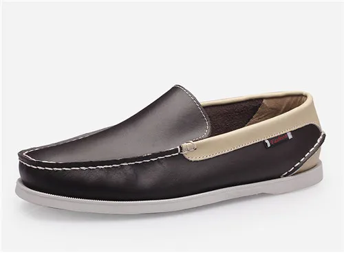 Zapatos De Barco/мужские лоферы без шнуровки; повседневная мужская обувь для плаванья; мужские водонепроницаемые мокасины из натуральной кожи; 3#15/15D50 - Цвет: M