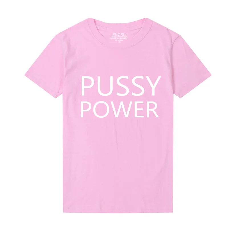 Pkorli Pussy Power Феминистская Футболка женская хлопковая Повседневная футболка с