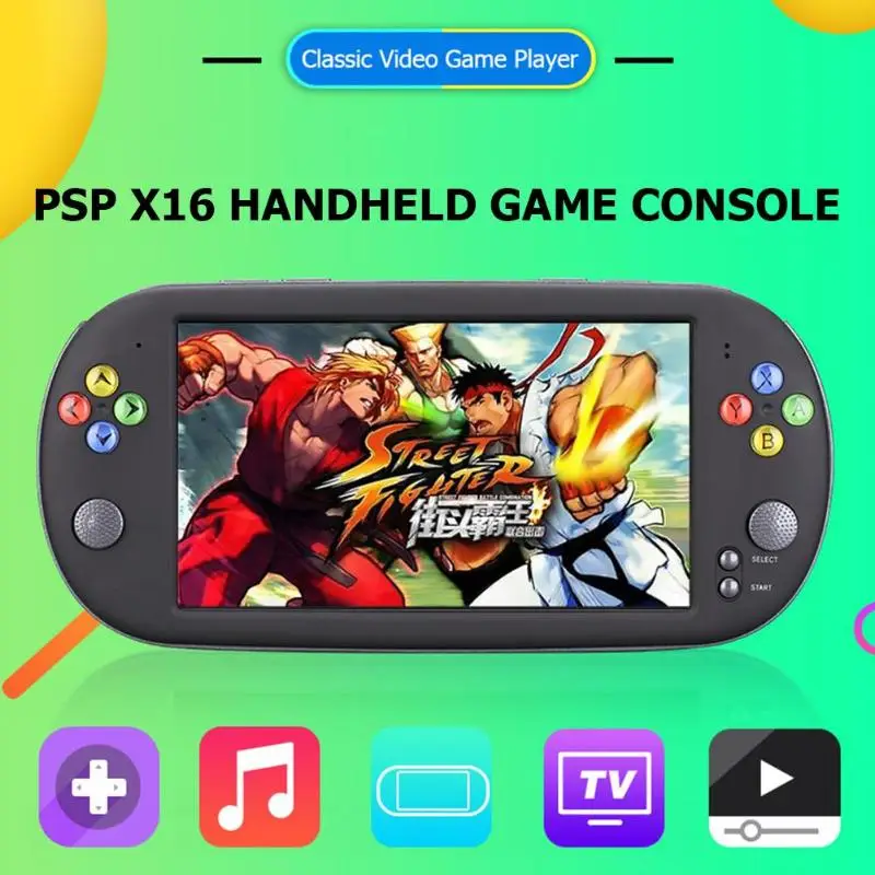 Прохладный 7 дюймов Портативный игровой консоли, портативные игровые консоли с 1500 ретро-игр для neogeo игровых автоматов для snes 16 бит игровой консоли