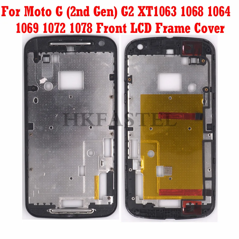 Передний корпус HKFASTEL для Motorola Moto G (2-е поколение) G2 XT1063 1068 1064 1069 1072 1078 передний