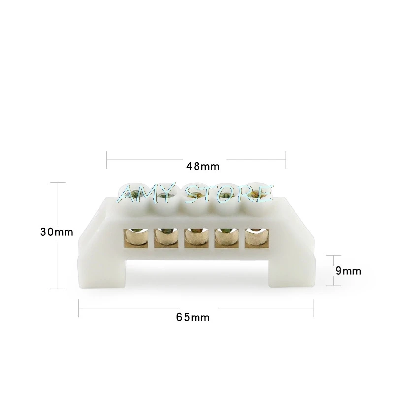 3 шт. белый мост дизайн нулевой линии 5 положения медная заземляющая полоса Винтовые клеммные