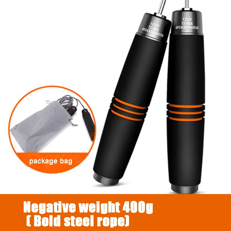 orange 400g steel Подшипниковая конструкция Скакалка для кроссфита для мужчин и женщин для тренажерного зала и фитнеса, Мужская Спортивная Скакалка для прыжков - Цвет: orange 400g steel