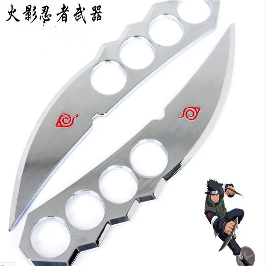 silver Наруто кунай Минато Yondaime Hokage Asuma Нож Оружие Наружная игрушка Узумаки Хокаге костюм для косплея Оружие Игрушка A717 - Цвет: silver
