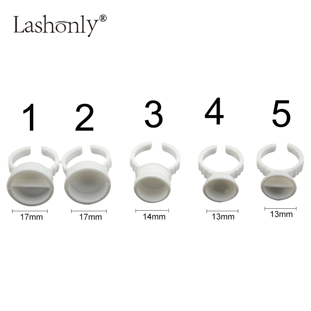 100 шт наращивания ресниц Клей поддон Одноразовые Держатель Кольцо для пигмент