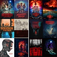 stranger things season 2 movie posters wall stickers white coated paper prints home decoration vivid color free shipping