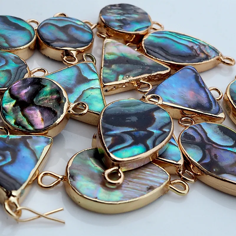 Горячая продажа натуральный свекла кулон в виде раковины абалона капли воды