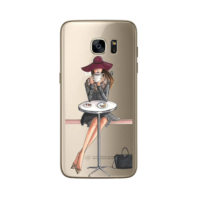 Для Samsung Galaxy J5 2016 J510 модная одежда для девочек цветы апельсин Паттен чехол