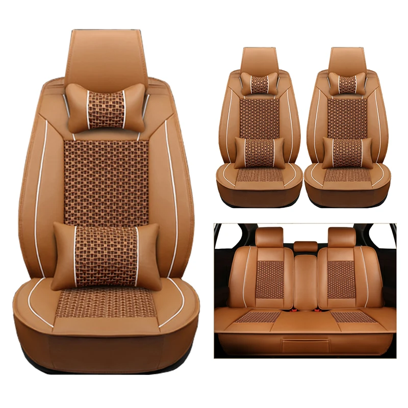 Кожа+ шелк) автомобильные чехлы для Mitsubishi ASX Lancer SPORT EX Zinger FORTIS Outlander Grandis автомобильные аксессуары-Стайлинг авто
