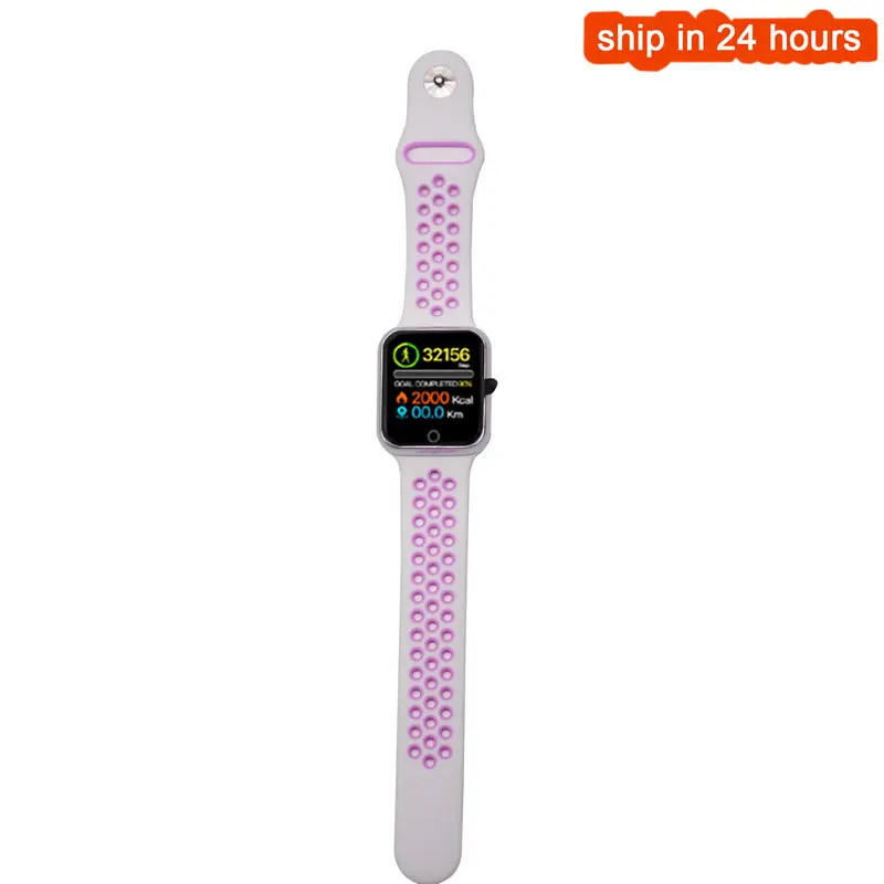 white with purple S226 Смарт часы IP67 водонепроницаемые 15 дней в режиме ожидания пульсометр кровяное давление Smartwatch Поддержка IOS Android телефон - Цвет: white with purple