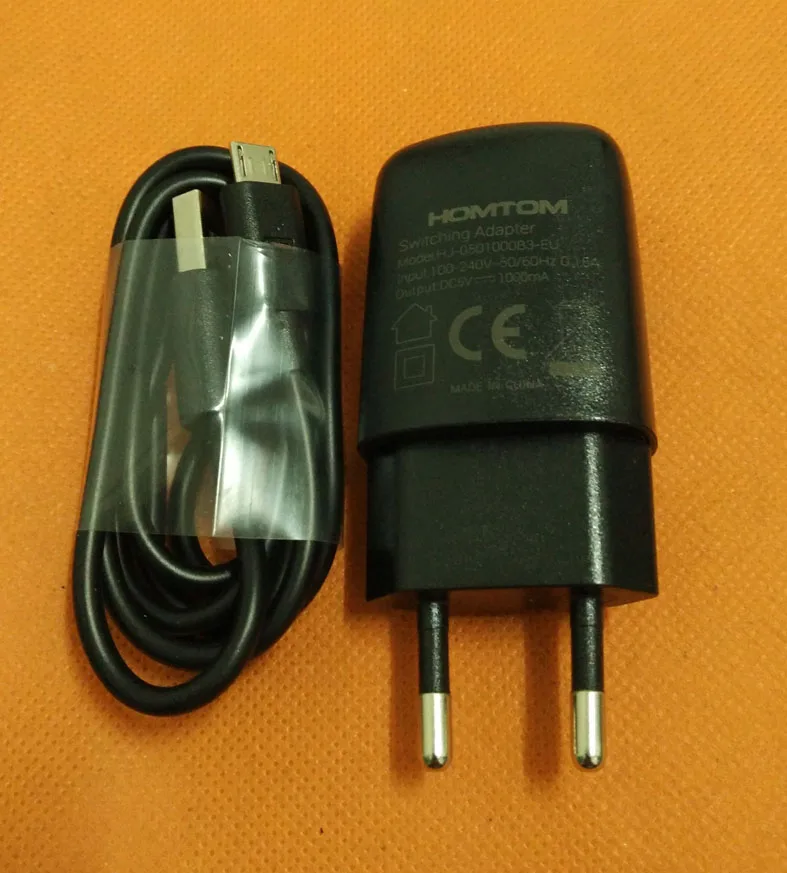 Оригинальное зарядное устройство для путешествий(EU)+ USB кабель для HOMTOM HT20 Pro MTK6753 Octa Core