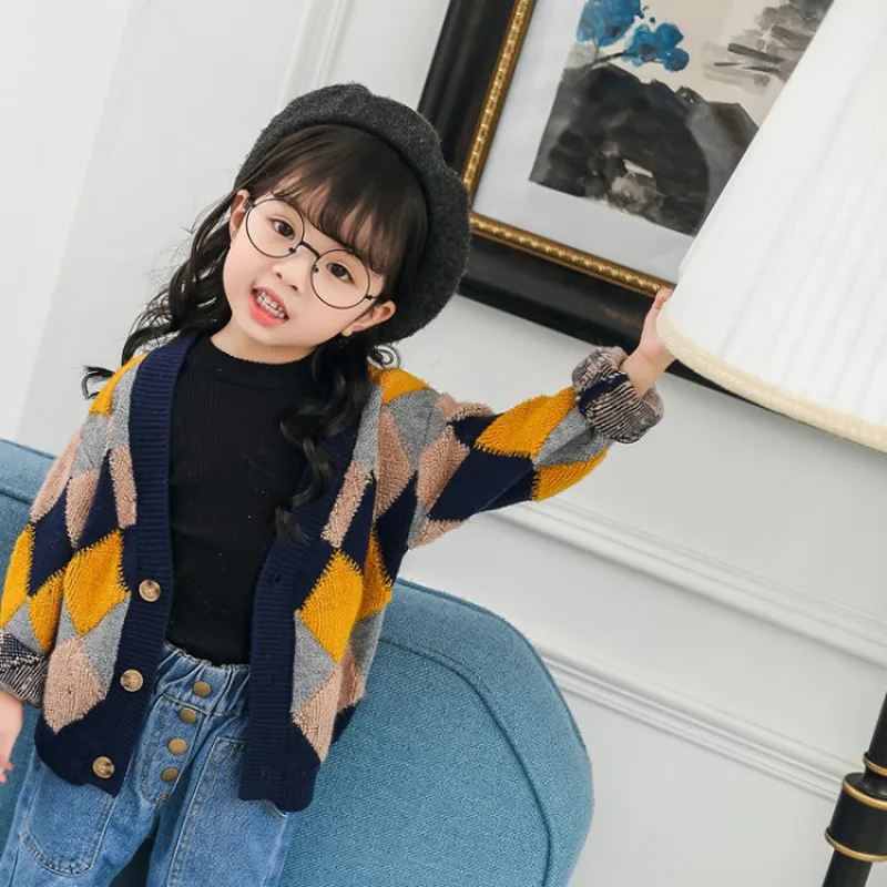 Корейская версия детская полотенце для девочек вышитые алмаз плед кардиган