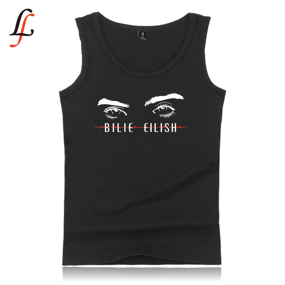 Повседневная майка на бретельках, жилет Billie Eilish с принтом, бодибилдинг, Gymclothing, летняя майка с бретелями для мужчин и женщин, для фитнеса, BAMBAM
