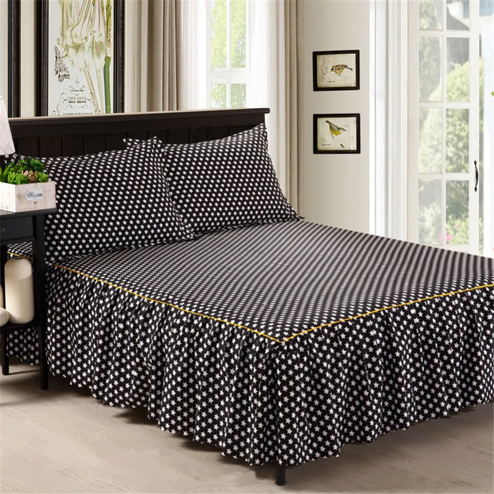 G Bedskirt 150x200 см простыня с цветочным принтом, изящное покрывало, кружевная простыня для спальни, покрывало для кровати, юбка, свадебный подарок на новоселье, 37 - Цвет: G Bedskirt
