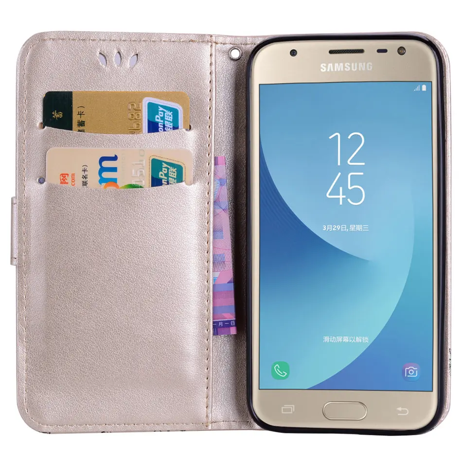 Чехол-портмоне с откидной крышкой чехол для Fundas samsung Galaxy S9 S8 плюс S7 S6 край S5 S4 S3 A3 A5 j3 j5 j7 A7 чехол Чехол с рисунком бабочки DP99B