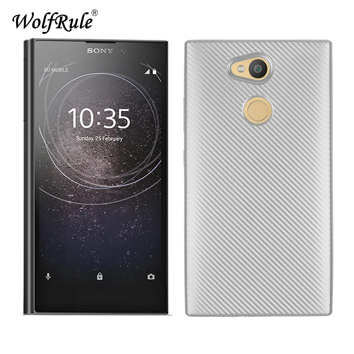 Чехол WolfRule для Sony Xperia L2 Роскошный чехол с полной защитой из углеродного волокна