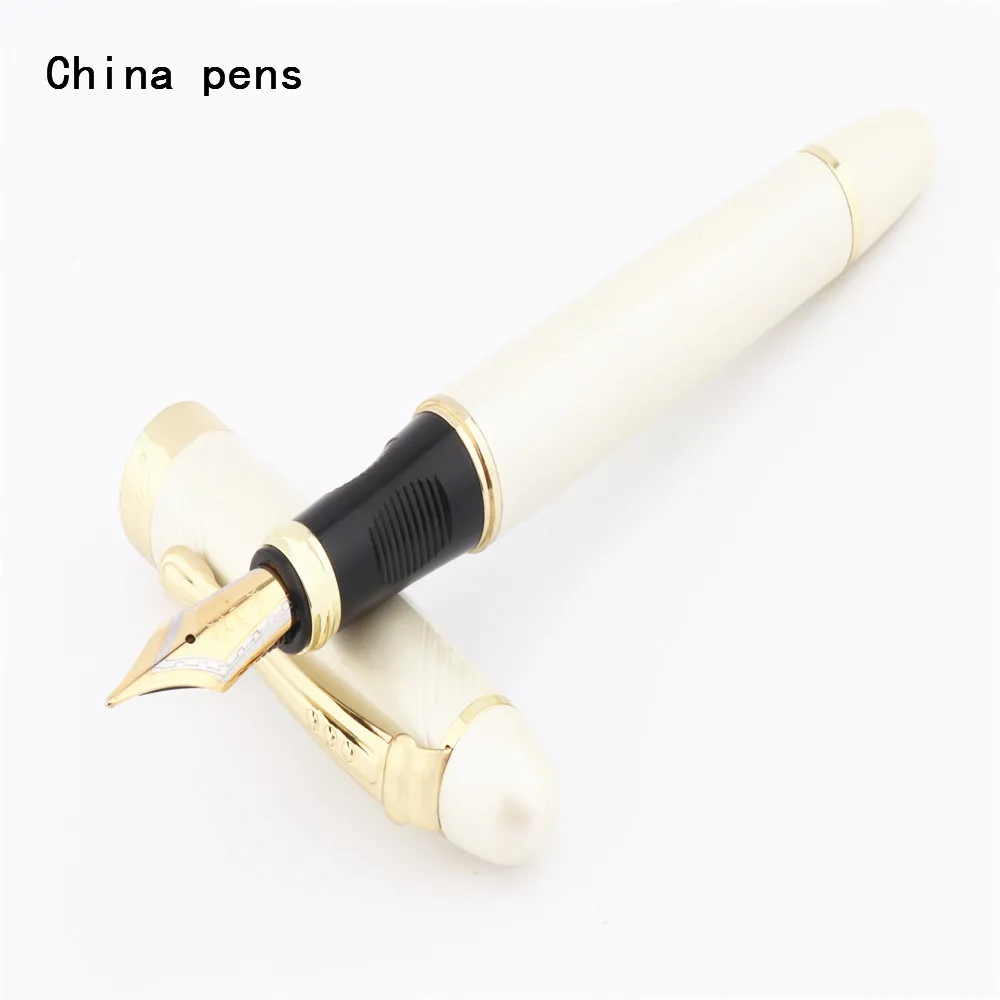 Роскошное Качество Jinhao X450 Бизнес Офис 18KGP перьевая ручка Новые канцелярские принадлежности Школьные принадлежности - Цвет: Spiral pearl white