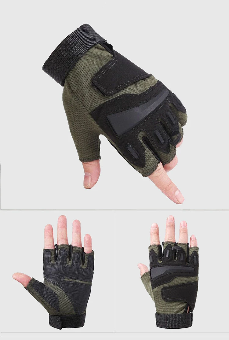 Черные перчатки CS с полупальцами тактические SWAT военные тренировочные перчатки мужские для занятий спортом на открытом воздухе для езды за рулем красный армейский зеленый цвет