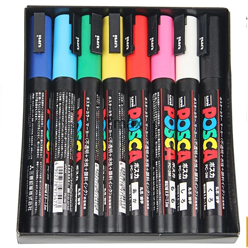 Mitsubishi Uni Posca PC 3M фломастер для рисования тонкая фотография/бокс художественные