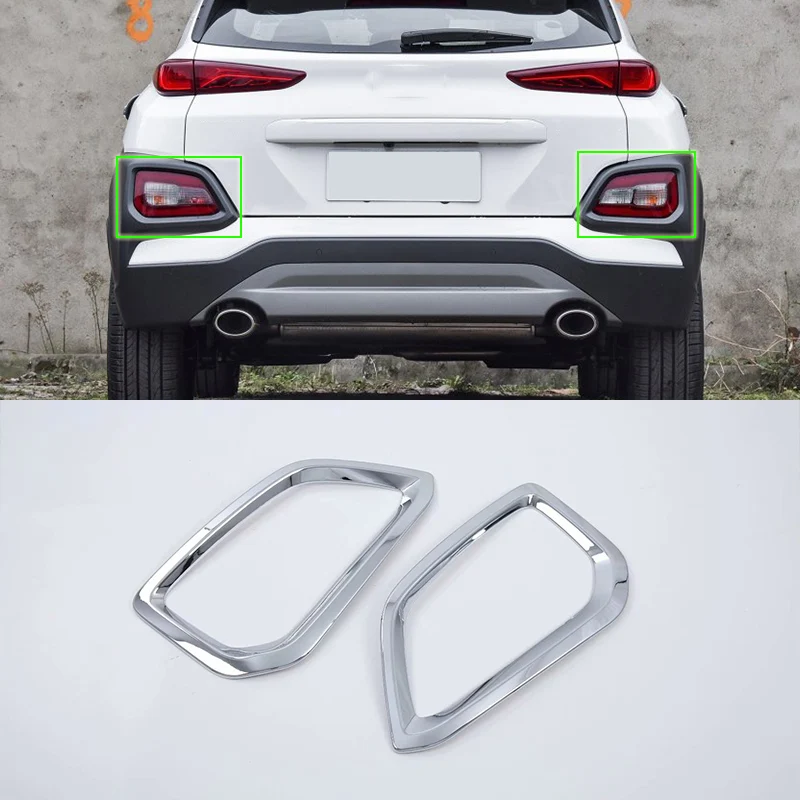 Авто аксессуары ABS пластик задняя противотуманная фара крышка для HYUNDAI KONA ENCINO
