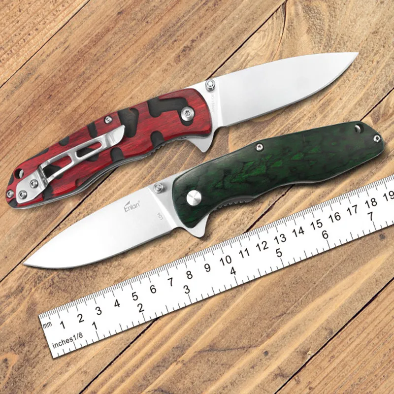 Складной нож Enlan L04 8Cr13MoV G10 карманный тактический Клинок с деревянной ручкой для