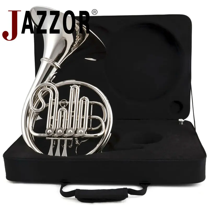 Профессиональный JAZZOR JBFH-700 французский Рог B плоский разделенный колокольчик латунный корпус 4 ключа французский Рог вход модель Золото лакированные инструменты
