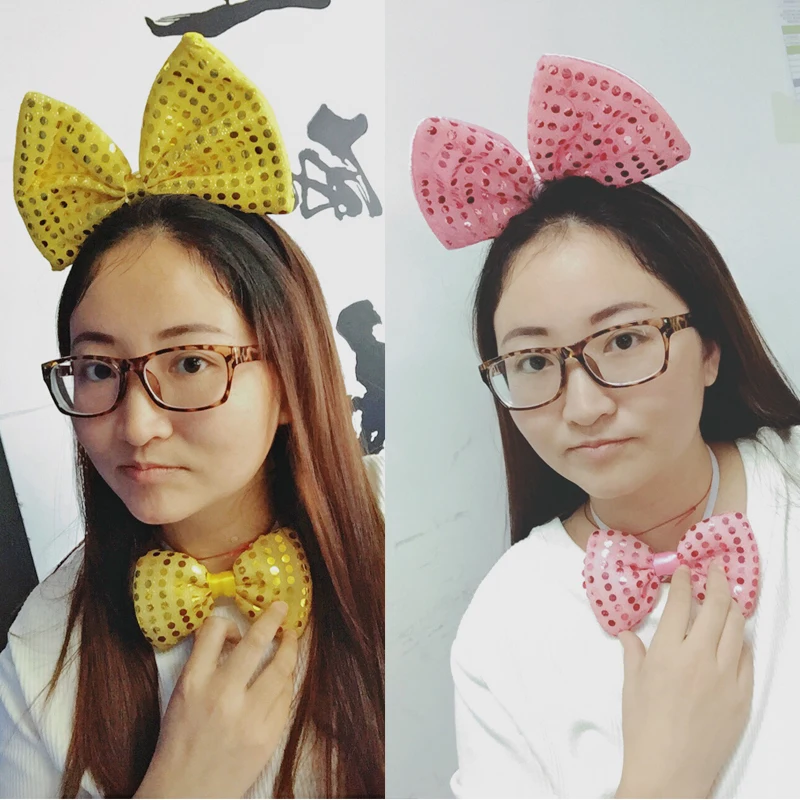 

12pcs Light Up Flashing Blinking LED Butterfly Headband tie Women Girl Wedding Hair Accessories Glow Party Christmas New Year