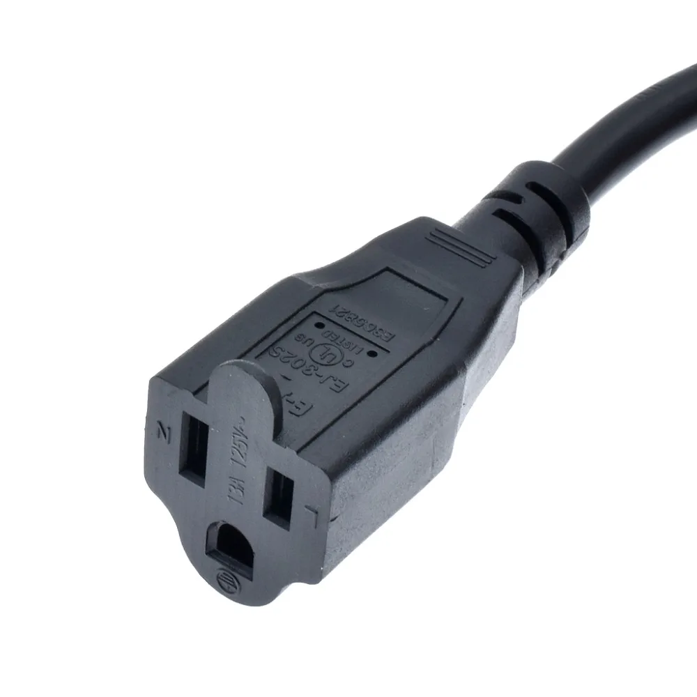 Удлинительный шнур IEC320 C14 5 15R PDU розетка IEC Nema usa кабель адаптера питания для ПК 30 см