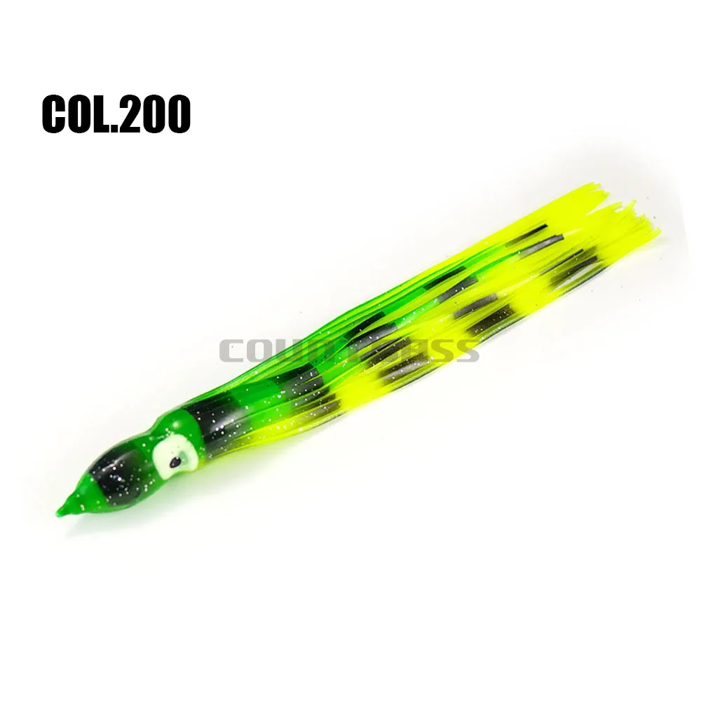 26cm 200 26 см Троллинг Кальмар юбки, мягкий осьминог приманки для ловли рыбы, Hoochie приманок, марлина Wahoo тунец юбка-хвост, рыболовные снасти, ремесло, аксессуары - Цвет: 26cm 200