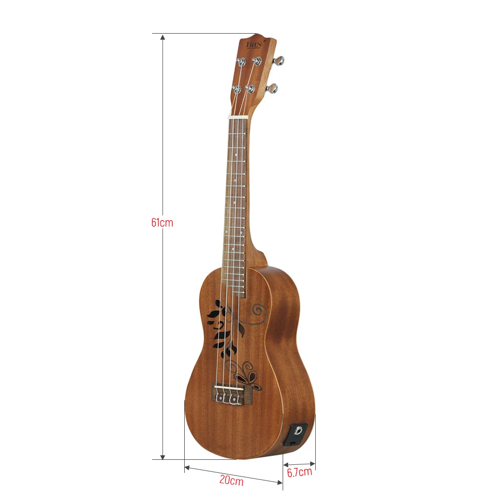 IRIN 24 дюймов укулеле Сапеле древесины Ukelele uke комплект с ЖК эквалайзером|Укулеле| |