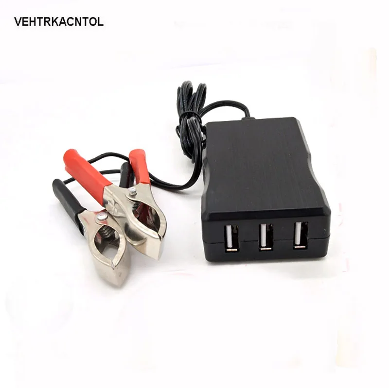 Автомобильная батарея для мотоцикла VEHTRKACNTOL 12 В 24 в 5 2 1 А конвертер 3 USB телефон Gp